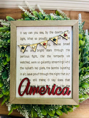 America the Beautiful Tiered Tray Decor Set
