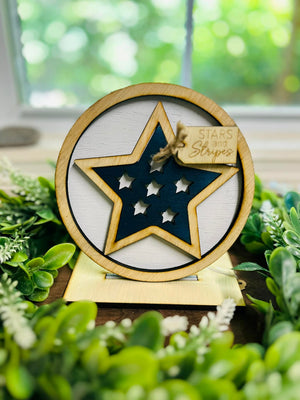 America the Beautiful Tiered Tray Decor Set