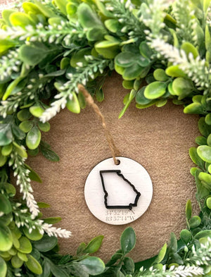 Blairsville, GA Coordinates Ornament
