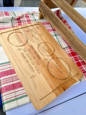 "Dear Santa" Laser-Engraved Wooden Treat Board