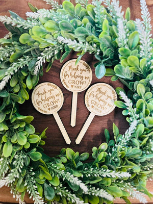 "Helping Me Grow" Plant Stakes