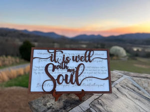 "It Is Well With My Soul" 3D Hymn Sign
