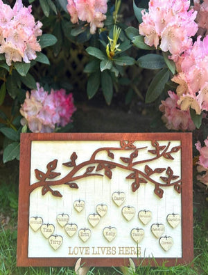 "Love Lives Here" Family Tree Sign