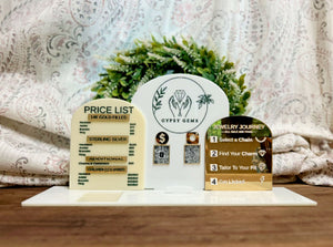 Professional 3-Part QR Code Business Sign