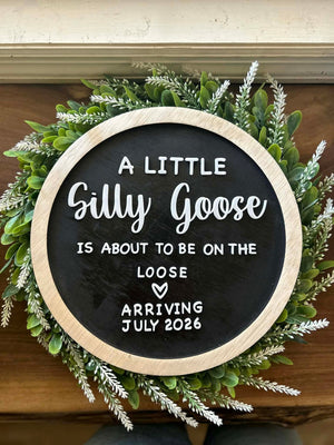"Silly Goose" Pregnancy Announcement Sign