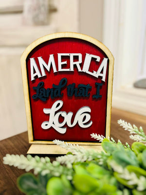 Americana Tiered Tray Decor Set
