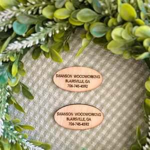 Personalized Wood Business Tags