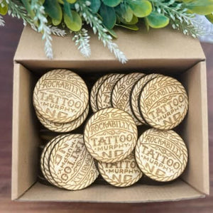 Custom Laser-Engraved Wooden Tokens