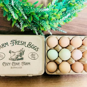 Farm Fresh Egg Carton Stamp/Label