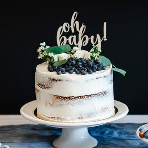 "Oh Baby!" Wood Cake Topper