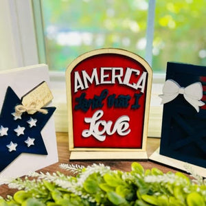 Americana Tiered Tray Decor Set