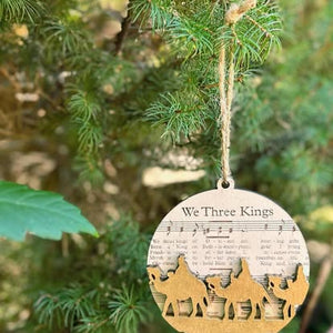 Laser-Cut Wooden Hymn Sheet Ornament Set