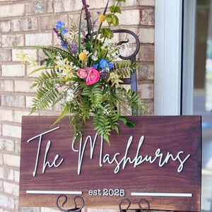 The "Established" 3D Family Name Sign