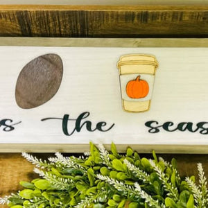 "Tis The Season" Fall Icons Long Sign