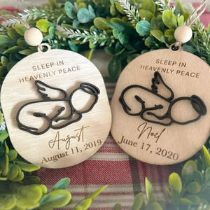 "Sleep in Heavenly Peace" Infant Memorial Ornament