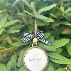 Custom Handwritten Signature Ornament –  Laser Engraved Wood Keepsake