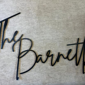 Personalized Script Name Wall Sign