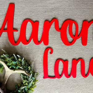 Personalized Script Name Wall Sign