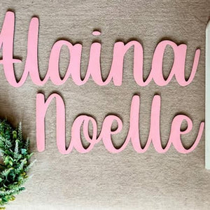 Personalized Script Name Wall Sign