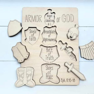 "Armor of God" Interactive Wooden Puzzle - Ephesians 6:10-18