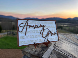 "Amazing Grace" 3D Hymn Sign