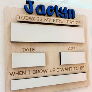 Personalized Standard First/Last Day School Board