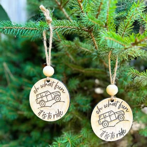 "Oh What Fun" Jeep Christmas Ornament