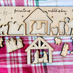 Wooden Nativity Puzzle Set