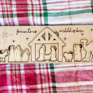 Wooden Nativity Puzzle Set