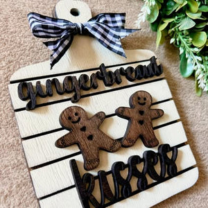 "Gingerbread Kisses" Mini Cutting Board