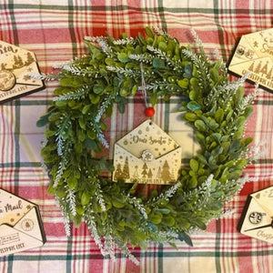 "Dear Santa" Wooden Envelope Gift Card Holder/Ornament
