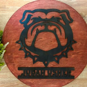 Custom 3D Bulldog Spirit Sign - Personalized Name Wall Decor