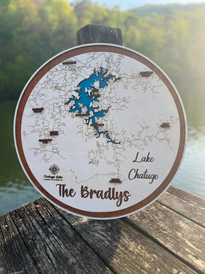 Personalized Lake Map Sign